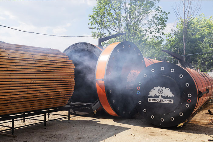 Камера для термообработки и сушки древесины